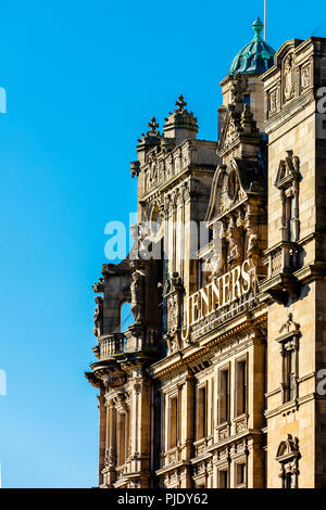 Edificio esterno del Jenners department store in Princes Street, Edimburgo, Scozia Foto Stock