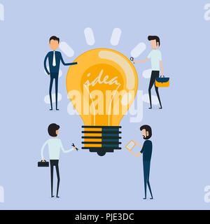 Imprenditore e creativa la luce della lampadina idea astratta design vettoriali template.Pagina Web design modelli per l'istruzione,consulting,formazione,concep industriale Illustrazione Vettoriale