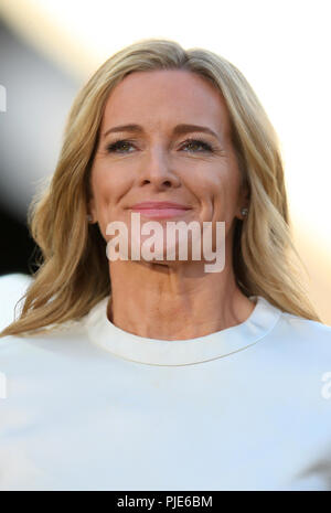 BBC Sport Presenter Gabby Logan Foto Stock