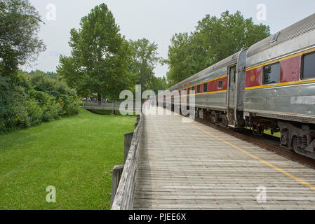 Cuyahoga Valley Scenic Railroad al deposito Rockside in vista della valle, OHIO USA Foto Stock