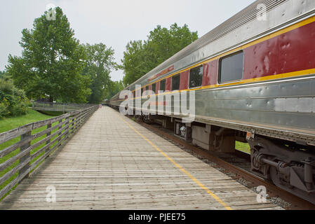 Cuyahoga Valley Scenic Railroad al deposito Rockside in vista della valle, OHIO USA Foto Stock