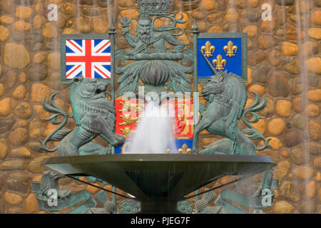 Confederazione Fontana, Confederazione Garden Court, Victoria, British Columbia, Canada Foto Stock