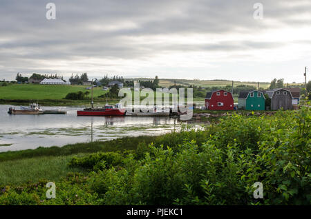 Il porto di Fiume francese, Prince Edward Island. Foto Stock