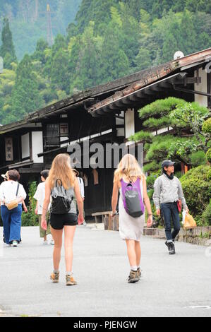 Tsumago, un vecchio townscape conserve di area in Giappone Foto Stock