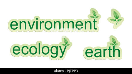 Una immagine di qualche verde web icone Foto Stock