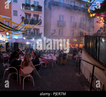 Sardine Lisbona Festival e la Festa di Sant'Antonio in giugno, Lisbona, Portogallo. Foto Stock