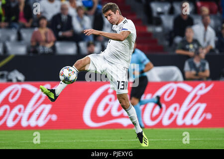 Monaco di Baviera, Deutschland. 06 Sep, 2018. Thomas Mueller (Germania) GES/calcio/UEFA lega delle nazioni, 2018/19, 1. giornata: Germania - Francia, 06.09.2018 Calcio/Nazioni League: Germania vs Francia, Monaco di Baviera settembre 6, 2018 | Utilizzo di credito in tutto il mondo: dpa/Alamy Live News Foto Stock