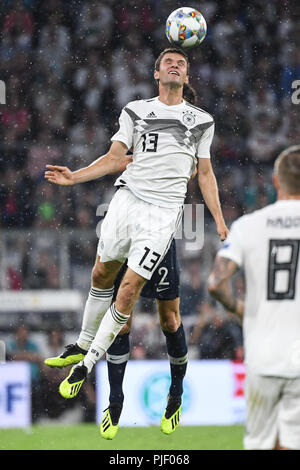 Monaco di Baviera, Deutschland. 06 Sep, 2018. Thomas Mueller (Germania) GES/calcio/UEFA lega delle nazioni, 2018/19, 1. giornata: Germania - Francia, 06.09.2018 Calcio/Nazioni League: Germania vs Francia, Monaco di Baviera settembre 6, 2018 | Utilizzo di credito in tutto il mondo: dpa/Alamy Live News Foto Stock