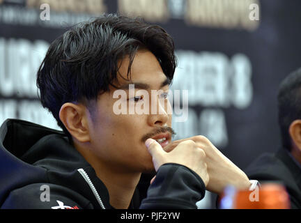 Los Angeles, California, USA. 6 Sep, 2018. Kazuto Ioka (JPN) Boxe : Kazuto Ioka del Giappone partecipa a una conferenza stampa in vista del suo 10R super pesi mosca bout di SUPERFLY 3 a Los Angeles, California, Stati Uniti . Credito: AFLO/Alamy Live News Foto Stock