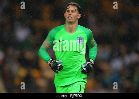 Norwich, Regno Unito. Il 6 settembre 2018. Dean Henderson di Inghilterra U21 - Inghilterra U-21 v Paesi Bassi U-21, la UEFA Europei Under-21 qualificatore del campionato, Carrow Road, Norwich - 6 settembre 2018 Credit: Richard Calver/Alamy Live News Foto Stock