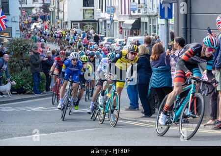 Ulverston, Regno Unito. Il 7 settembre 2018. Il tour della Gran Bretagna andando attraverso Ulverston, Cumbria. Credito: Stephen Miller/Alamy Live News Foto Stock