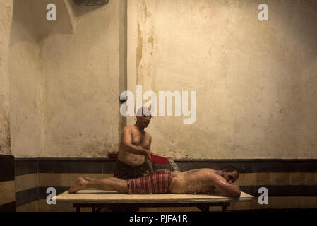 Uno dei passi all'interno del bagno di Damasco Foto Stock