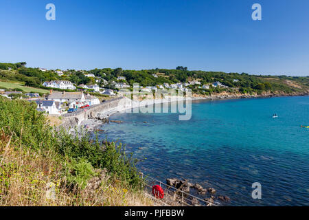 Splendida costa a Coverack nella parrocchia di St Keverne, penisola di Lizard Cornwall Inghilterra REGNO UNITO Foto Stock