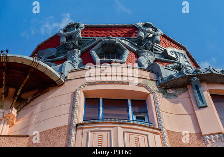 Il palazzo Ungar-Mayer a Szeged centro città.Questo edificio è uno del grande campione di secessione ungherese architettura. Foto Stock