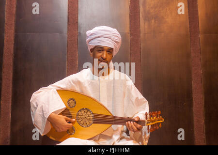 African Nubian Sufi la canzone e ballo, il Cairo, Egitto Foto Stock