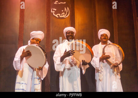 African Nubian Sufi la canzone e ballo, il Cairo, Egitto Foto Stock