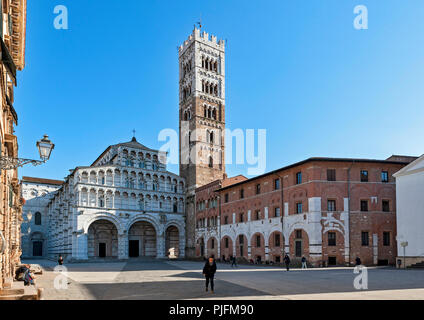 La Cattedrale di Lucca a San Martino square. Foto Stock