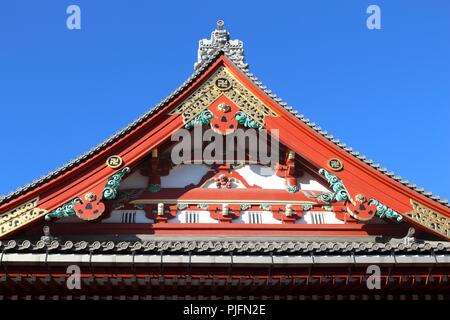 Asakusa, Tokyo - Tempio di Sensoji. In legno antico punto di riferimento. Foto Stock