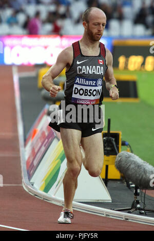 Shayne DOBSON del Canada negli uomini 800m T38 riscalda il mondo Para Championships di Londra 2017 Foto Stock