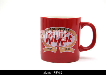 Vintage promozionali in ceramica Kit Kat Mug cinquantesimo anniversario 1937- 1987 Foto Stock