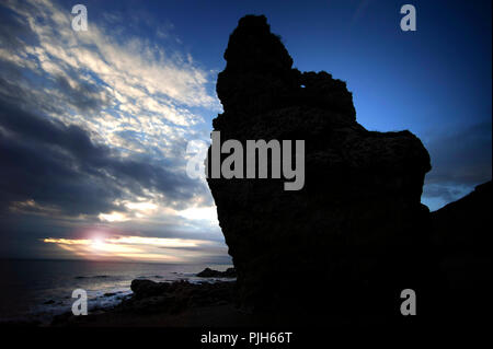 Liddle Stack, Spiaggia di Chimica sul patrimonio di Durham Costa, Seaham, County Durham, Regno Unito Foto Stock