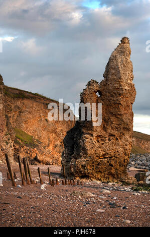 Liddle Stack, Spiaggia di Chimica sul patrimonio di Durham Costa, Seaham, County Durham, Regno Unito Foto Stock