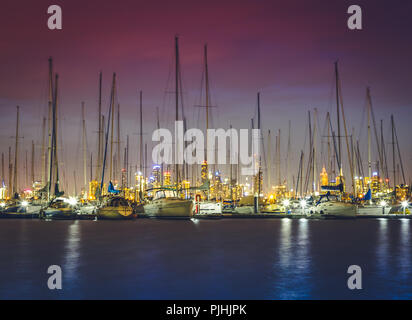 Twilight a St. Kilda Pier, Melbourne Foto Stock