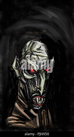 Malvagio vampiro illustrazione Foto Stock