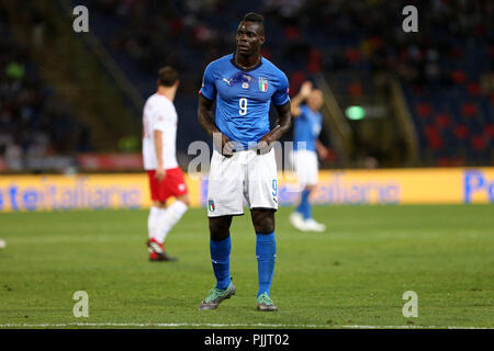 Bologna, Italia . Il 7 settembre 2018. Mario Balotelli dell Italia in azione durante le Nazioni League match tra Italia e Polonia. Credito: Marco Canoniero/Alamy Live News Foto Stock