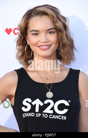 Santa Monica, CA, Stati Uniti d'America. 7 Sep, 2018. 07 Settembre 2018 - Santa Monica, California - Paris Berelc. 2018 Stand fino al cancro tenutasi presso la Barker Hangar. Photo credit: Birdie Thompson/AdMedia Credito: Birdie Thompson/AdMedia/ZUMA filo/Alamy Live News Foto Stock