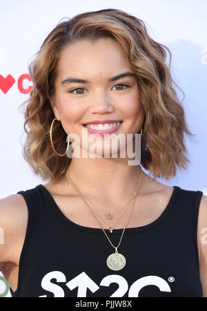 Santa Monica, CA, Stati Uniti d'America. 7 Sep, 2018. 07 Settembre 2018 - Santa Monica, California - Paris Berelc. 2018 Stand fino al cancro tenutasi presso la Barker Hangar. Photo credit: Birdie Thompson/AdMedia Credito: Birdie Thompson/AdMedia/ZUMA filo/Alamy Live News Foto Stock