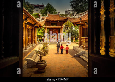 Asia Vietnam Hanoi letteratura, tempio, il Tempio della Letteratura Foto Stock