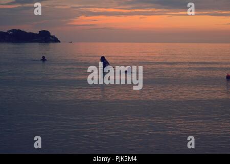 Golden ora a Kande Beach, il Lago Malawi,Malawi Foto Stock