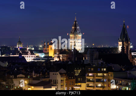 Mainz, Dom (cattedrale) San Martin in Germania Renania-Palatinato, Renania-Palatinato, Foto Stock