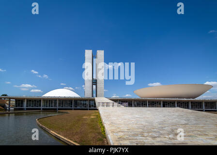 Brasiliano Congresso Nazionale - Brasilia, Distrito Federal, Brasile Foto Stock