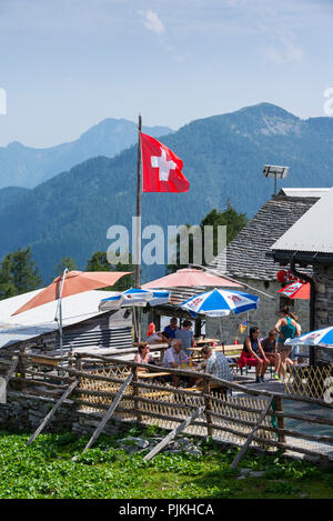 Rifugio Salei Alp Salei, Valle Onsernone, distretto, Locarno, Ticino, Svizzera Foto Stock