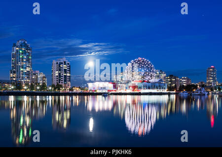 Il mondo della scienza in serata, Vancouver, Canada Foto Stock