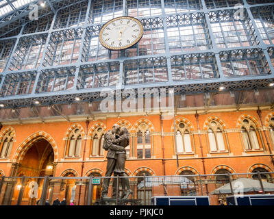 Londra, 24 APR: la bella St Pancras International Station il Apr 24, 2018 a Londra, Regno Unito Foto Stock