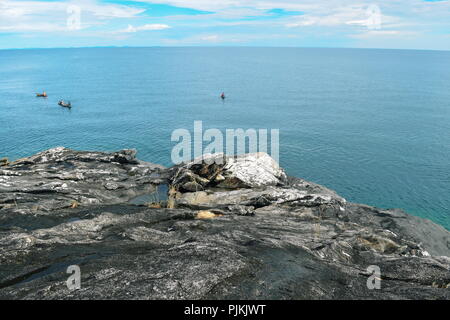 Meravigliose formazioni rocciose a Kande Beach, il Lago Malawi Malawi Foto Stock