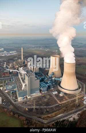 Westfalen centrali a carbone vegetale, RWE Power, ex centrale nucleare THTR-Hamm Uentrop, ex centrale nucleare, la zona della Ruhr, Nord Reno-Westfalia, Germania Foto Stock