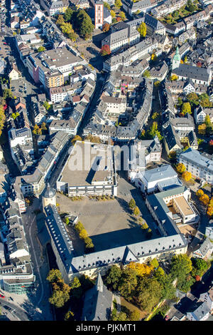 Vista aerea, Campus Castello Inferiore Università Siegen, Siegen, Siegerland, Nord Reno-Westfalia, Germania Foto Stock