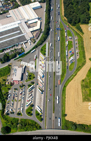 BAB area di servizio Bottrop Sud, autostrada A2, Bottrop, la zona della Ruhr, Nord Reno-Westfalia, Germania Foto Stock
