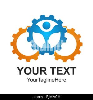 Vettore 3D astratto icone marcia macchina movimento e illustrazione del logo Illustrazione Vettoriale