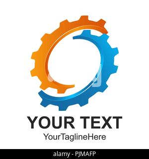 Vettore 3D astratto icone marcia macchina movimento e illustrazione del logo Illustrazione Vettoriale