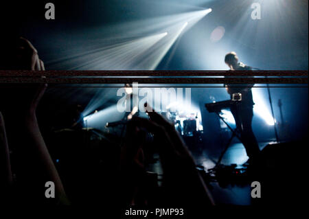 Belga di electronic music band oca in concerto a "L'Ancienne Belgique, Bruxelles (Belgio, 12/02/2011) Foto Stock