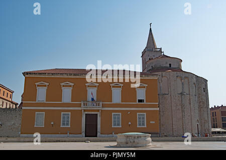 Visualizzare il Forum di Zadar Vecchia, Croazia, Europa orientale. Foto Stock