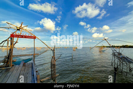 Thale Noi Waterfowl Park, Phatthalung, Thailandia Foto Stock