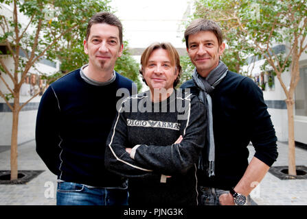 Kris Wauters, Frank Van Laecke e Koen Wauters alla presentazione del 'DOMINO' musical basato sulla Clouseau canzoni, prodotta da VMMA (Belgio, 27 Foto Stock