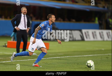 Bologna, Italia. Il 7 settembre 2018. Bologna, Italia. Il 7 settembre 2018. Bologna, Italia. Il 7 settembre 2018. Federico Bernardeschi ( Italia) durante la UEFA Nazioni League, campionato A, Gruppo 3, la partita di calcio tra Italia e Polonia il 7 settembre 2018 a Renato Dall'Ara stadium di Bologna, Italia - Photo Laurent Lairys / DPPI Credito: Laurent Lairys/Agence Locevaphotos/Alamy Live News Credito: Laurent Lairys/Agence Locevaphotos/Alamy Live News Credito: Laurent Lairys/Agence Locevaphotos/Alamy Live News Foto Stock