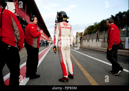 Clouseau singer Koen Wauters racing al BTCS Belgian Touring Car Series gara a Zolder (Belgio, 25/10/2009) Foto Stock